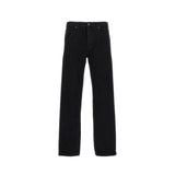 Saint Laurent Black Cotton Relaxed Fit Jeans