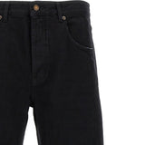 Saint Laurent Black Cotton Relaxed Fit Jeans
