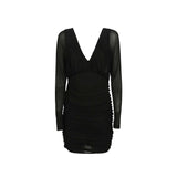 Saint Laurent Black Viscose Cocktail Dress