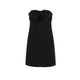 Saint Laurent Black Acetate Casual Dress