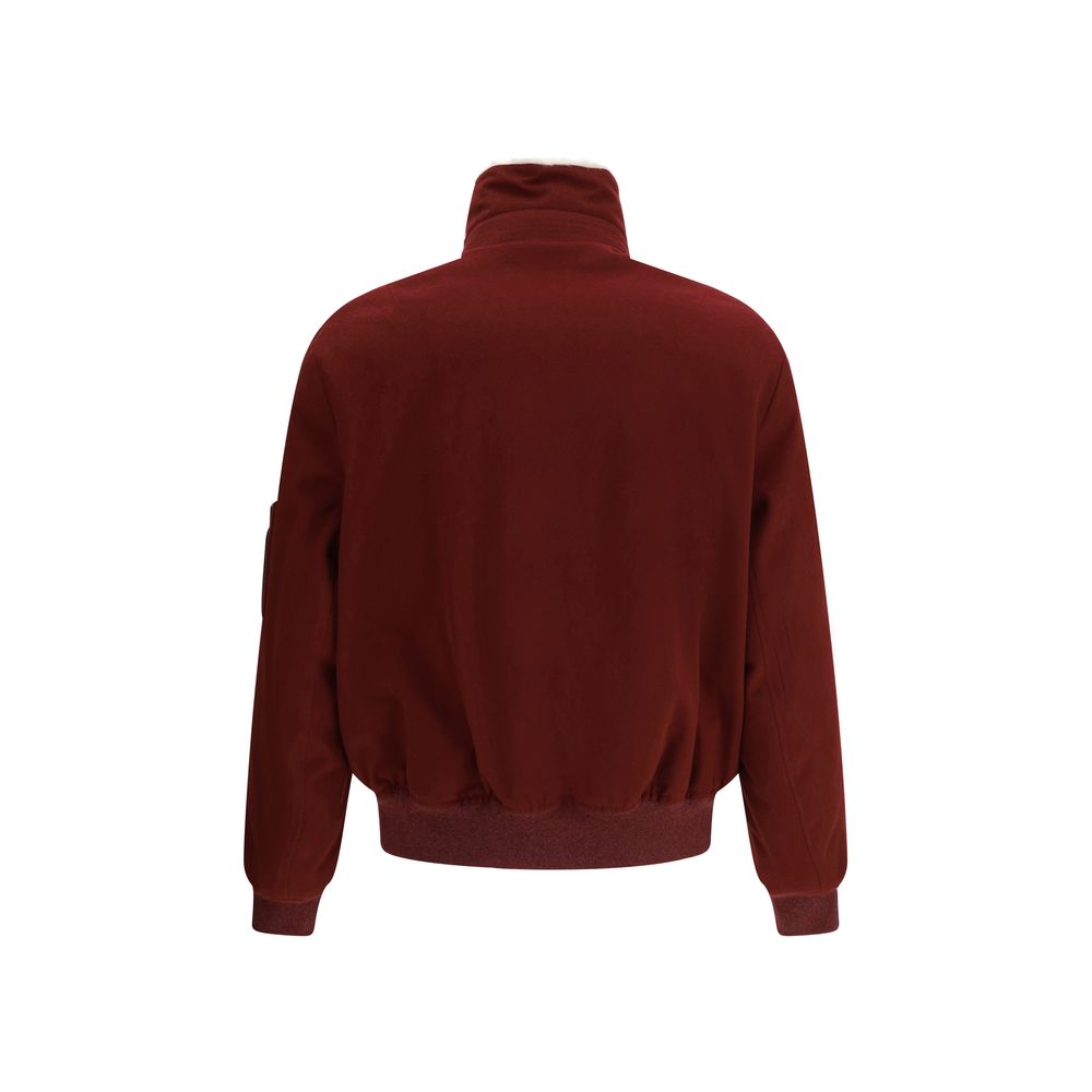 Brunello Cucinelli Bordeaux Wool Bomber