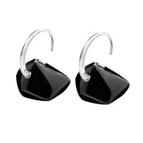 GC Black Silver Earrings