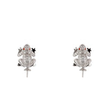 Lancaster White Silver Earrings