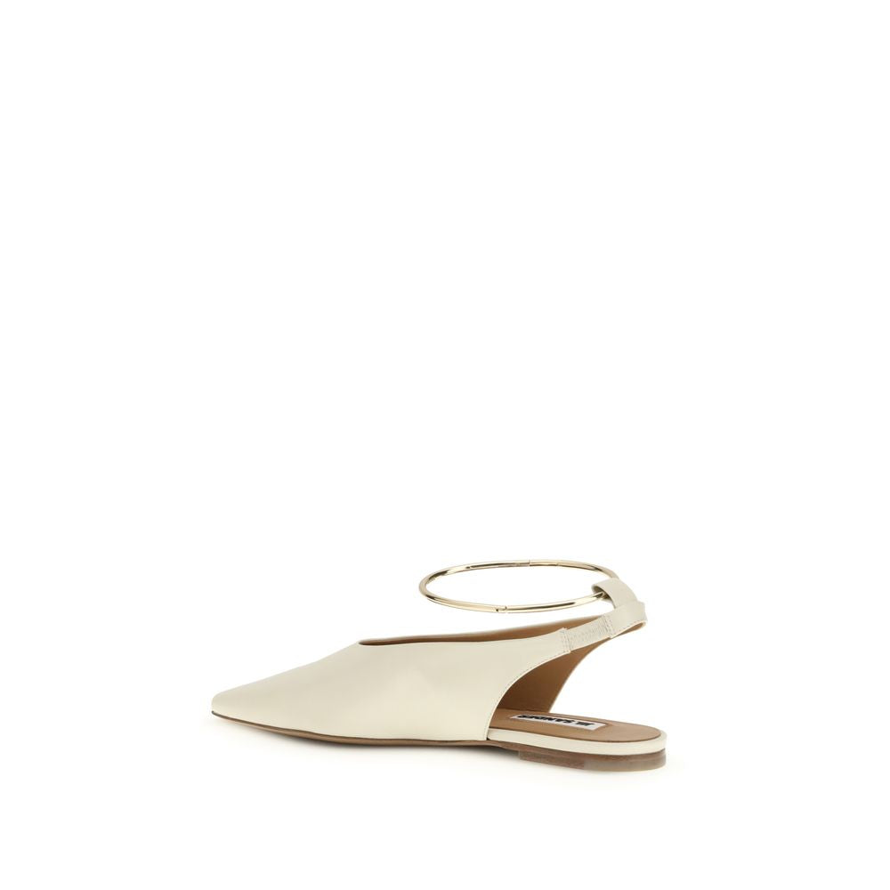 Jil Sander Cream Goatskin Mules